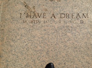 The tile under my feet at the Lincoln Memorial. I HAVE A DREAM!